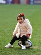 31 March 2018; Sofia Zebo, daughter of Munster's Simon Zebo, on the pitch after the European Rugby Champions Cup quarter-final match between Munster and RC Toulon at Thomond Park in Limerick. Photo by Diarmuid Greene/Sportsfile