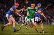 31 March 2018; Dan Morrissey of Limerick in action against Billy McCarthy, left, and John McGrath of Tipperary during the Allianz Hurling League Division 1 semi-final match between Tipperary and Limerick at Semple Stadium in Thurles, Tipperary. Photo by Stephen McCarthy/Sportsfile