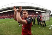 31 March 2018; Rory Scannell of Munster applauds supporters after the European Rugby Champions Cup quarter-final match between Munster and RC Toulon at Thomond Park in Limerick. Photo by Diarmuid Greene/Sportsfile