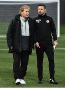 30 March 2018; Manager Liam Buckley, left, and Director of Football Ger O'Brien of St Patrick's Athletic prior to the SSE Airtricity League Premier Division match between Derry City and St Patrick's Athletic at the Brandywell Stadium in Derry. Photo by Oliver McVeigh/Sportsfile