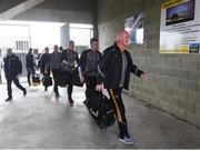 1 April 2018; Kilkenny manager Brian Cody arrives with his players late after traffic congestion delayed the Kilkenny team prior to Allianz Hurling League Division 1 semi-final match between Wexford and Kilkenny at Innovate Wexford Park in Wexford. Photo by Matt Browne/Sportsfile