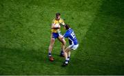 1 April 2018; Ultan Harney of Roscommon in action against Conor Bradley of Cavan during the Allianz Football League Division 2 Final match between Cavan and Roscommon at Croke Park in Dublin. Photo by Daire Brennan/Sportsfile