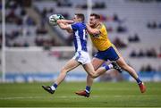 1 April 2018; Conor Bradley of Cavan in action against Ultan Harney of Roscommon during the Allianz Football League Division 2 Final match between Cavan and Roscommon at Croke Park in Dublin. Photo by Stephen McCarthy/Sportsfile