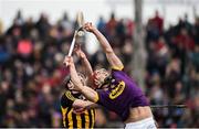 1 April 2018; Lee Chin of Wexford in action against Conor Delaney of Kilkenny during the Allianz Hurling League Division 1 semi-final match between Wexford and Kilkenny at Innovate Wexford Park in Wexford. Photo by Matt Browne/Sportsfile