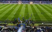 1 April 2018; Players from both sides make their way on to the pitch during the European Rugby Champions Cup quarter-final match between Leinster and Saracens at the Aviva Stadium in Dublin. Photo by Sam Barnes/Sportsfile