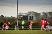 1 April 2018; A general view of the score board during the Lidl Ladies Football National League Division 1 Round 7 match between Galway and Cork at Clonberne GAA Pitch in Ballinasloe, Co Galway. Photo by Eóin Noonan/Sportsfile