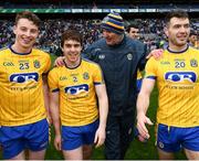 1 April 2018; Roscommon selector Liam McHale with players, from left, Niall McInerney, David Murray and Ian Kilbride following the Allianz Football League Division 2 Final match between Cavan and Roscommon at Croke Park in Dublin. Photo by Stephen McCarthy/Sportsfile