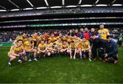 1 April 2018; Roscommon players with the cup following the Allianz Football League Division 2 Final match between Cavan and Roscommon at Croke Park in Dublin. Photo by Stephen McCarthy/Sportsfile