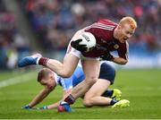 1 April 2018; Declan Kyne of Galway in action against Paul Mannion of Dublin during the Allianz Football League Division 1 Final match between Dublin and Galway at Croke Park in Dublin. Photo by Stephen McCarthy/Sportsfile
