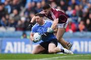 1 April 2018; Philly McMahon of Dublin in action against Damien Comer of Galway during the Allianz Football League Division 1 Final match between Dublin and Galway at Croke Park in Dublin. Photo by Piaras Ó Mídheach/Sportsfile