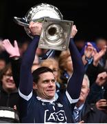1 April 2018; Dublin captain Stephen Cluxton lifts the cup following the Allianz Football League Division 1 Final match between Dublin and Galway at Croke Park in Dublin. Photo by Stephen McCarthy/Sportsfile