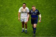 1 April 2018; Mako Vunipola of Saracens and Tadhg Furlong of Leinster following the European Rugby Champions Cup quarter-final match between Leinster and Saracens at the Aviva Stadium in Dublin. Photo by Sam Barnes/Sportsfile