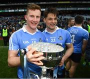 1 April 2018; Ciarán Kilkenny, left, and Eric Lowndes of Dublin following the Allianz Football League Division 1 Final match between Dublin and Galway at Croke Park in Dublin. Photo by Stephen McCarthy/Sportsfile