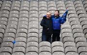 1 April 2018; Dublin supporters Daniel McAuley and his father Patrick, from Clonsilla, Dublin, following their side's victory in the Allianz Football League Division 1 Final match between Dublin and Galway at Croke Park in Dublin. Photo by Stephen McCarthy/Sportsfile