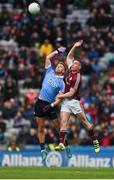 1 April 2018; Jonny Cooper of Dublin in action against Eamonn Brannigan of Galway during the Allianz Football League Division 1 Final match between Dublin and Galway at Croke Park in Dublin. Photo by Daire Brennan/Sportsfile