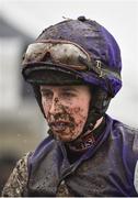 2 April 2018; Jockey Bryan Cooper following the Farmhouse Foods Novice Handicap Hurdle on Day 2 of the Fairyhouse Easter Festival at Fairyhouse Racecourse in Meath. Photo by Seb Daly/Sportsfile