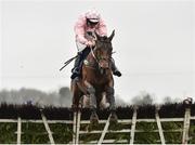 2 April 2018; Ah Littleluck, with Andrew Lynch up, jumps the last on their way to winning the Fairyhouse Steel Handicap Hurdle on Day 2 of the Fairyhouse Easter Festival at Fairyhouse Racecourse in Meath. Photo by Seb Daly/Sportsfile