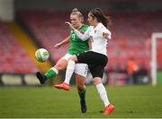 2 April 2018; Saoirse Noonan of Republic of Ireland  in action against Yvonne Weilharter of Austria during the UEFA Women's 19 European Championship Elite Round Qualifier match between Republic of Ireland and Austria at Turners Cross in Cork. Photo by Eóin Noonan/Sportsfile