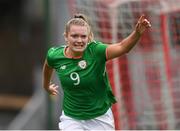 2 April 2018; Saoirse Noonan of Republic of Ireland celebrates after scoring her side's first goal during the UEFA Women's 19 European Championship Elite Round Qualifier match between Republic of Ireland and Austria at Turners Cross in Cork. Photo by Eóin Noonan/Sportsfile