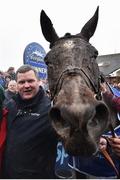 2 April 2018; Trainer Gordon Elliott after sending out General Principle to win the BoyleSports Irish Grand National Steeplechase on Day 2 of the Fairyhouse Easter Festival at Fairyhouse Racecourse in Meath. Photo by Seb Daly/Sportsfile