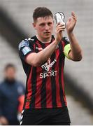 2 April 2018; Dan Casey of Bohemians celebrates after the EA SPORTS Cup Second Round match between Bohemians and UCD at Dalymount Park in Dublin. Photo by Tom Beary/Sportsfile