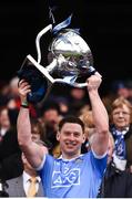 1 April 2018; Philly McMahon of Dublin lifts the cup following the Allianz Football League Division 1 Final match between Dublin and Galway at Croke Park in Dublin. Photo by Stephen McCarthy/Sportsfile