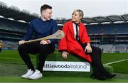 3 April 2018; Littlewoods Ireland today launched the GAA Go Games Provincial Days with their ambassadors; former All Ireland Champion with Cork Anna Geary and Waterford hurler Austin Gleeson. This is the second year that Littlewoods Ireland have been involved in this once-in-a-lifetime opportunity to give children all over the country the chance to play in Croke Park Stadium. The initiative will see over 4,000 children from Leinster and Munster take part in mini versions of hurling and football blitzes at Croke Park over the course of a week during the Easter holidays. The Go Games Provincial Days for Ulster and Connacht will take place in September. Pictured are Waterford hurler Austin Gleeson and former All Ireland Champion with Cork Anna Geary at Croke Park, in Dublin. Photo by Sam Barnes/Sportsfile