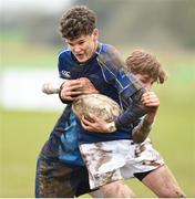 4 April 2018; Tom Martin of North Midlands is tackled by of Tadgh Finlay Metro during the Shane Horgan Cup 5th Round match between North Midlands and Metro at Tullow RFC in Tullow, Co Carlow. Photo by Matt Browne/Sportsfile
