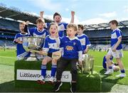 3 April 2018; Players from Granard/ Ballymore GAA, Co Longford, pictured with the Sam Maguire and Liam MacCarthy Trophies  during Day 1 of the The Go Games Provincial days in partnership with Littlewoods Ireland at Croke Park in Dublin. Photo by Sam Barnes/Sportsfile