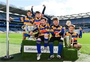 3 April 2018; Players from Blackhall Gaels, Co Meath, pictured with the Sam Maguire and Liam MacCarthy Trophies  during Day 1 of the The Go Games Provincial days in partnership with Littlewoods Ireland at Croke Park in Dublin. Photo by Sam Barnes/Sportsfile