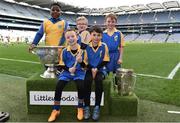 3 April 2018; Players from Wolfetones GAA in Drogheda, Co Louth, pictured with the Sam Maguire and Liam MacCarthy Trophies during Day 1 of the The Go Games Provincial days in partnership with Littlewoods Ireland at Croke Park in Dublin. Photo by Sam Barnes/Sportsfile