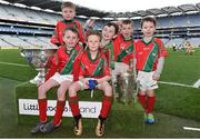 3 April 2018; Players from St Martins GAA, Co Kilkenny, pictured with the Sam Maguire and Liam MacCarthy Trophies during Day 1 of the The Go Games Provincial days in partnership with Littlewoods Ireland at Croke Park in Dublin. Photo by Sam Barnes/Sportsfile