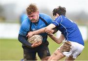4 April 2018; Derek Dunne of Metro is tackled by Conor Martin of North Midlands during the Shane Horgan Cup 5th Round match between North Midlands and Metro at Tullow RFC in Tullow, Co Carlow. Photo by Matt Browne/Sportsfile