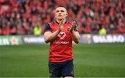 31 March 2018; Andrew Conway of Munster applauds fans after the European Rugby Champions Cup quarter-final match between Munster and Toulon at Thomond Park in Limerick. Photo by Brendan Moran/Sportsfile