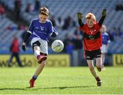 5 April 2018; Adam McGlynn of Cratloe GAA, Co. Clare, in action against Lee Mulvihill of Tarbert GAA, Co. Kerry, during Day 3 of the The Go Games Provincial days in partnership with Littlewoods Ireland at Croke Park in Dublin. Photo by Seb Daly/Sportsfile