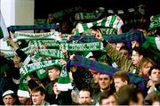 3 April 1994; Shamrock Rovers supporters during the Bord Gáis National League match between Shamrock Rovers and Cork City at the RDS in Dublin. Photo by Sportsfile.