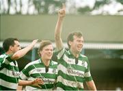 3 April 1994; Peter Eccles, right, of Shamrock Rovers celebrates during the Bord Gáis National League match between Shamrock Rovers and Cork City at the RDS in Dublin. Photo by Sportsfile.