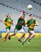 5 April 2018; Adam Kenndy of Ballinora GAA, Co. Cork, in action against Joshua Hessett of Killimer GAA, Co. Clare, during Day 3 of the The Go Games Provincial days in partnership with Littlewoods Ireland at Croke Park in Dublin. Photo by Seb Daly/Sportsfile