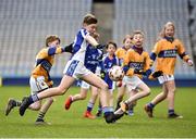 5 April 2018; Fionn Wharton of Templenoe GAA, Co. Kerry shoots to score his side's first goal during Day 3 of the The Go Games Provincial days in partnership with Littlewoods Ireland at Croke Park in Dublin. Photo by Seb Daly/Sportsfile