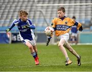 5 April 2018; James Anderson of Ballinahinch, Co. Tipperary, in action against Caoilte O Hurdailh of Templenoe GAA, Co. Kerry, during Day 3 of the The Go Games Provincial days in partnership with Littlewoods Ireland at Croke Park in Dublin. Photo by Seb Daly/Sportsfile