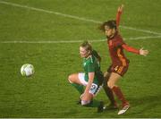 5 April 2018; Saoirse Noonan of Republic of Ireland in action against Laia Aleixandri of Spain during the UEFA Women's U19 European Championship Elite Round Qualifier match between Spain and Republic of Ireland at Turners Cross in Cork. Photo by Eóin Noonan/Sportsfile