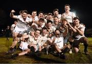 5 April 2018; Trinity players celebrate following the Annual Rugby Colours Match 2018 match between UCD and Trinity at College Park in Trinity College, Dublin. Photo by Stephen McCarthy/Sportsfile