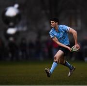 5 April 2018; Harry Byrne of UCD during the Annual Rugby Colours Match 2018 match between UCD and Trinity at College Park in Trinity College, Dublin. Photo by Stephen McCarthy/Sportsfile