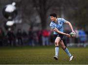 5 April 2018; Harry Byrne of UCD during the Annual Rugby Colours Match 2018 match between UCD and Trinity at College Park in Trinity College, Dublin. Photo by Stephen McCarthy/Sportsfile