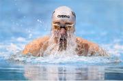 6 April 2018; National Centre Dublin swimmer Darragh Greene competing in the preliminaries of the Men's 50m Breaststroke event during the Irish Open Swimming Championships at the National Aquatic Centre in Abbotstown, Dublin. Photo by Stephen McCarthy/Sportsfile