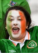 6 April 2018; Republic of Ireland supporter Bethany Meade, from Cobh, Co Cork, prior to the 2019 FIFA Women's World Cup Qualifier match between Republic of Ireland and Slovakia at Tallaght Stadium in Tallaght, Dublin. Photo by Stephen McCarthy/Sportsfile