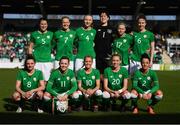 6 April 2018; The Republic of Ireland team prior to the 2019 FIFA Women's World Cup Qualifier match between Republic of Ireland and Slovakia at Tallaght Stadium in Tallaght, Dublin. Photo by Stephen McCarthy/Sportsfile