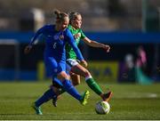 6 April 2018; Valentína Šušolová of Slovakia in action against Denise O'Sullivan of Republic of Ireland during the 2019 FIFA Women's World Cup Qualifier match between Republic of Ireland and Slovakia at Tallaght Stadium in Tallaght, Dublin. Photo by Stephen McCarthy/Sportsfile
