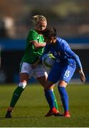 6 April 2018; Denise O'Sullivan of Republic of Ireland in action against Lucia Šušková of Slovakia during the 2019 FIFA Women's World Cup Qualifier match between Republic of Ireland and Slovakia at Tallaght Stadium in Tallaght, Dublin. Photo by Stephen McCarthy/Sportsfile