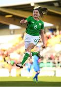 6 April 2018; Leanne Kiernan of Republic of Ireland celebrates after scoring her side's first goal during the 2019 FIFA Women's World Cup Qualifier match between Republic of Ireland and Slovakia at Tallaght Stadium in Tallaght, Dublin. Photo by Stephen McCarthy/Sportsfile